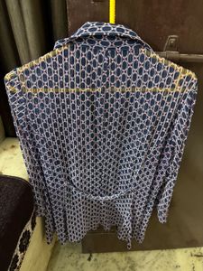 Patterned Button-Down Shirt