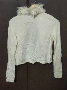 Furry Trim Cardigan/Shrug