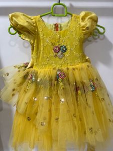 price drop Yellow Party Dress age 1-2 yr