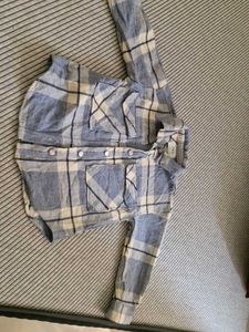 Blue Plaid Long Sleeve Shirt