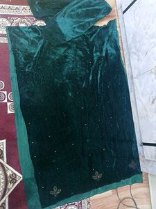 Elegant Green Velvet Kurta