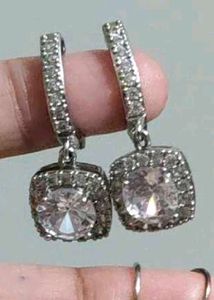 Savana Sparkling Square Cut Drop Earrings