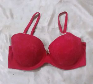 Red Padded Bra