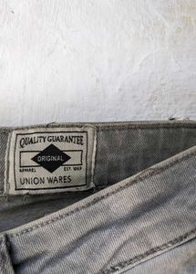 Distressed Grey Denim Jeans