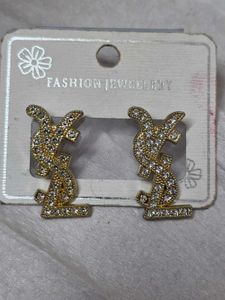 Sparkling YSL Inspired Stud Earrings
