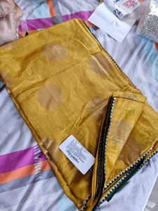 Elegant Mustard Yellow Saree