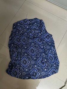 Blue Paisley Print Kurta