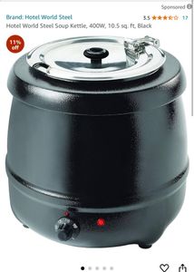 New Hotel steel soup tureen or kettle 400w black.