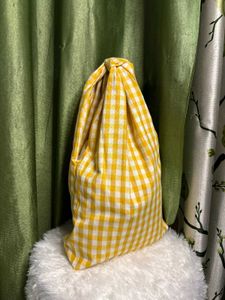 Chic Yellow Gingham Gym &amp; Travel Bag