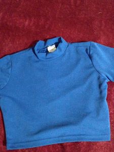 Blue Short Sleeve Top