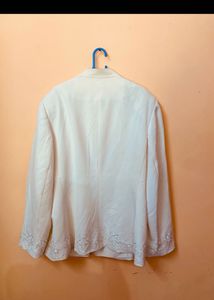 Unisex Susan Heaton Ivory Embellished Jacket