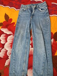 Stylish Light Wash Wide Leg Jeans