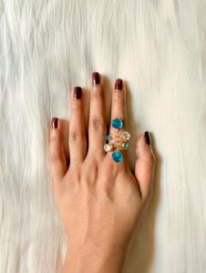 Statement Geometric Gemstone Ring