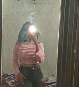 Y2K Pink Ruched Crop Top LIKE NEW (less dilivery)