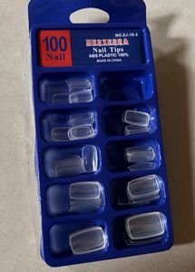 100 Nail Tips - ABS Plastic