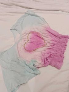 Tie-Dye Heart Print Kurta