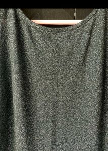 Gray Shimmery Sleeveless Fit &amp; Flare Dress