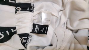 SHIEN Flared White Trousers