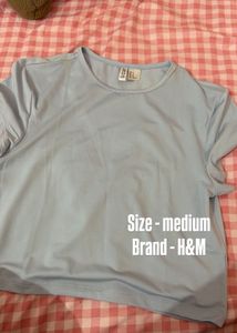 Light Blue Cropped T-Shirt