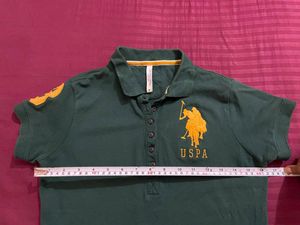 USPA Green Polo T-Shirt Women