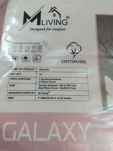 M Living Pink Galaxy Bed Sheet Set