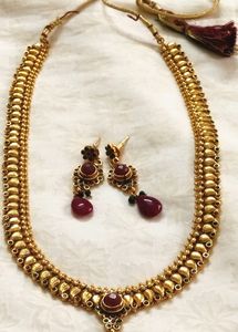 Traditional 1gm Gold Set with Ear Rings