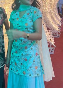 self customised kurti skirt set with dupatta