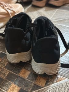 Black Lace-Up Sneakers