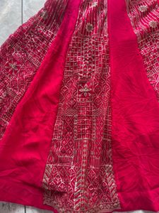 pink  &amp; Gold Embroidered Ethnic Blouse