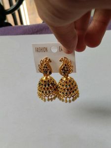 Elegant Peacock Jhumka Earrings