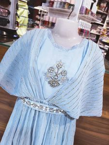 Elegant Blue One pc with belt L