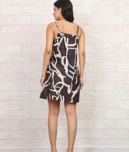 Stylish Abstract Print Mini Dress