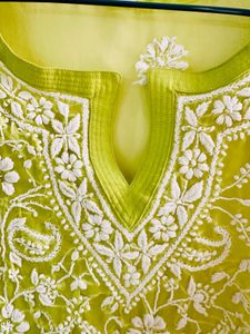Lucknawi authentic Chickenkari Flared Co-Ord Set