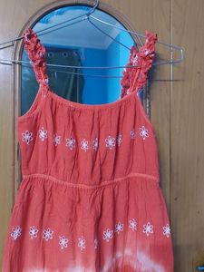 Orange Tie Die Dress