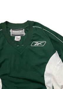 Reebok Green &amp; White Sports Jersey
