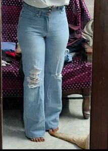 Ripped Light Wash Jeans