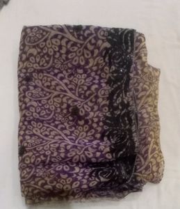 Fancy Saree with black thread work