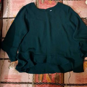 Stylish Emerald Green Tunic Top