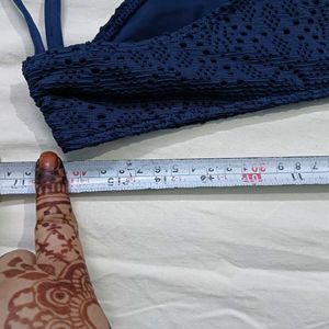 ⭐ Navy Blue Crochet Bikini Bottom