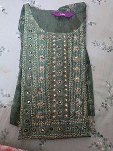 Libas Chanderi silk heavy work kurta