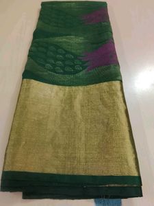 Pure Soft Silk Saree with Peacock Motifs
