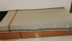 Grey Wool Embroidered Shawl
