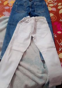 Stylish Blue Jeans with Side Stripe