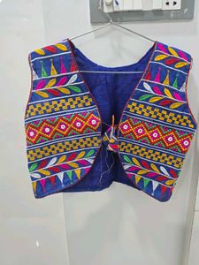 Embroidered Blue Ethnic Jacket/Blouse