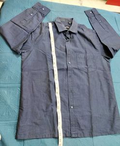 Men's Casual Button-Down Nevy Blue Shirt