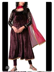 Beautiful anarkali with sequins work
