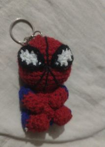 Crocheted Spiderman Keychain