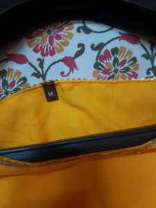Vibrant Yellow Floral Kurta Set