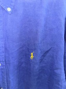 Ralph Lauren Men's Blue Button-Up Shirt