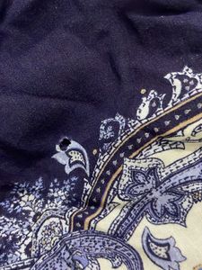 H&amp;M Blue Paisley Print Button-Up Blouse
